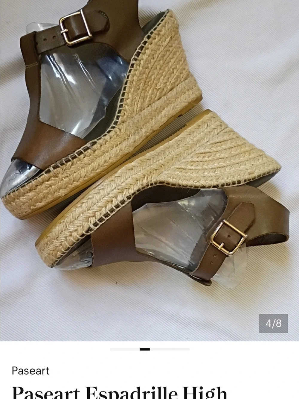 Paseart Wedge Espadrille Sandals in Taupe - Women